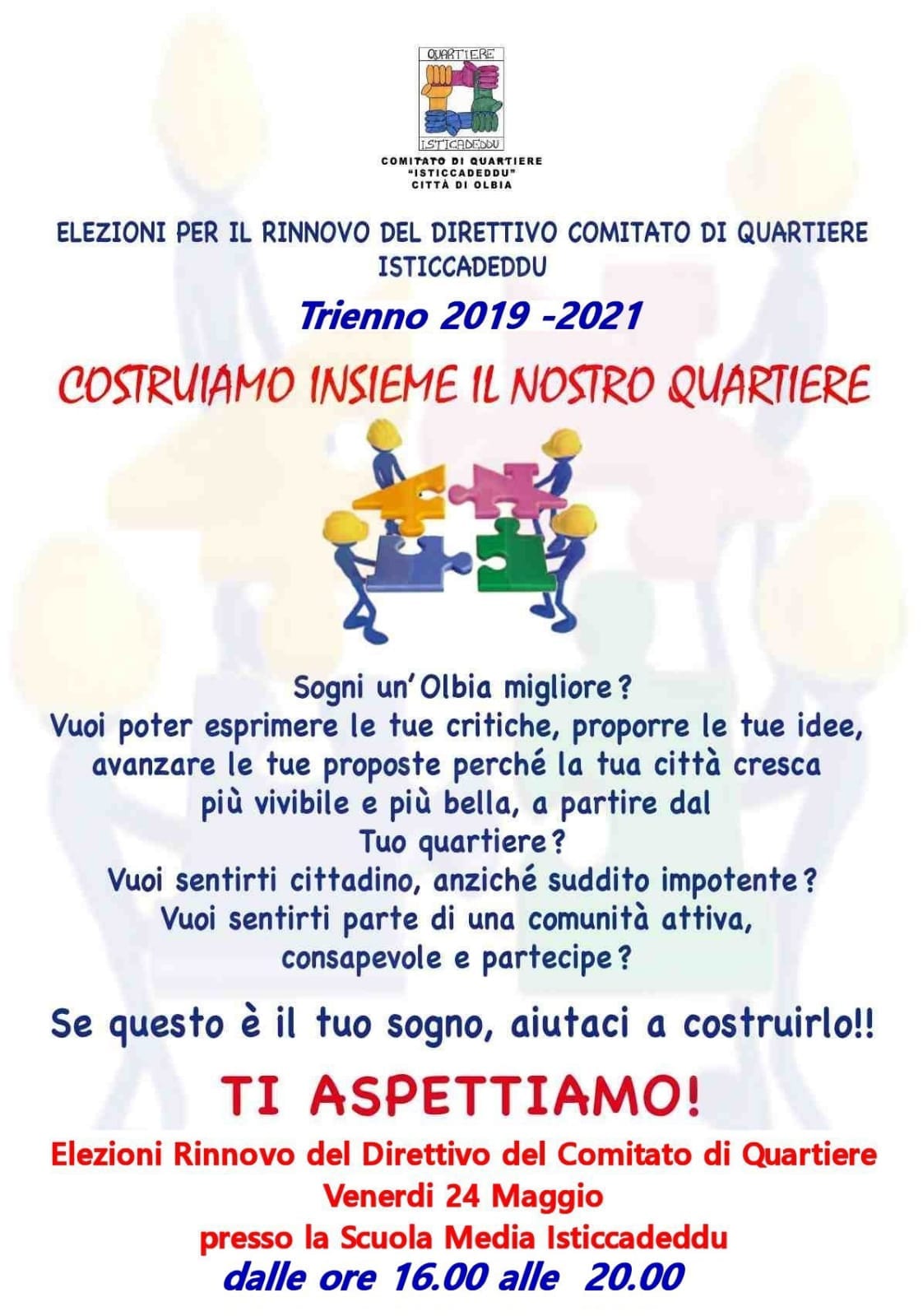 Elezioni per il rinnovo del direttivo (Triennio 2019 – 2021)